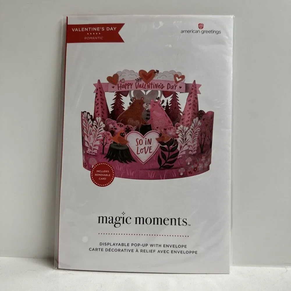 American Greetings Magic Moments Pop-Up So in Love Valentine's Day Card New
